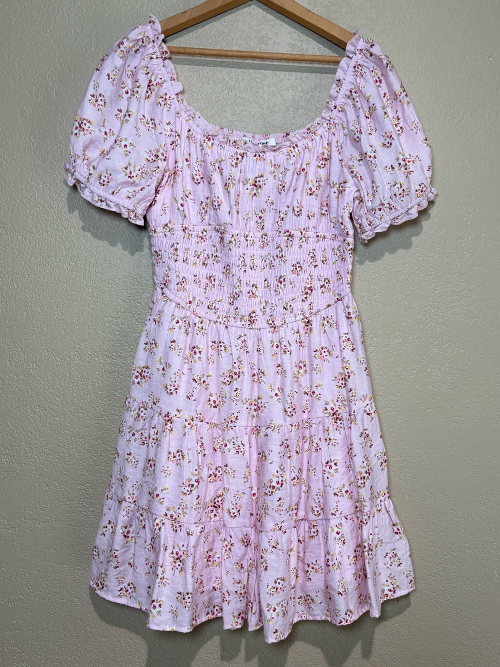 Lily Rose Light Pink Floral Off-Shoulder Dress